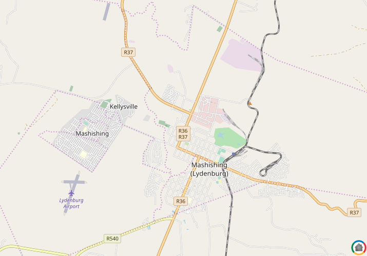 Map location of Lydenburg
